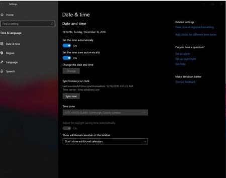 ��(qi��ng)��Windows 10 PC�c΢ܛ�r(sh��)�g����(w��)��ͬ��