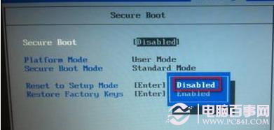 Secure Boot �Ğ顰Disabled��